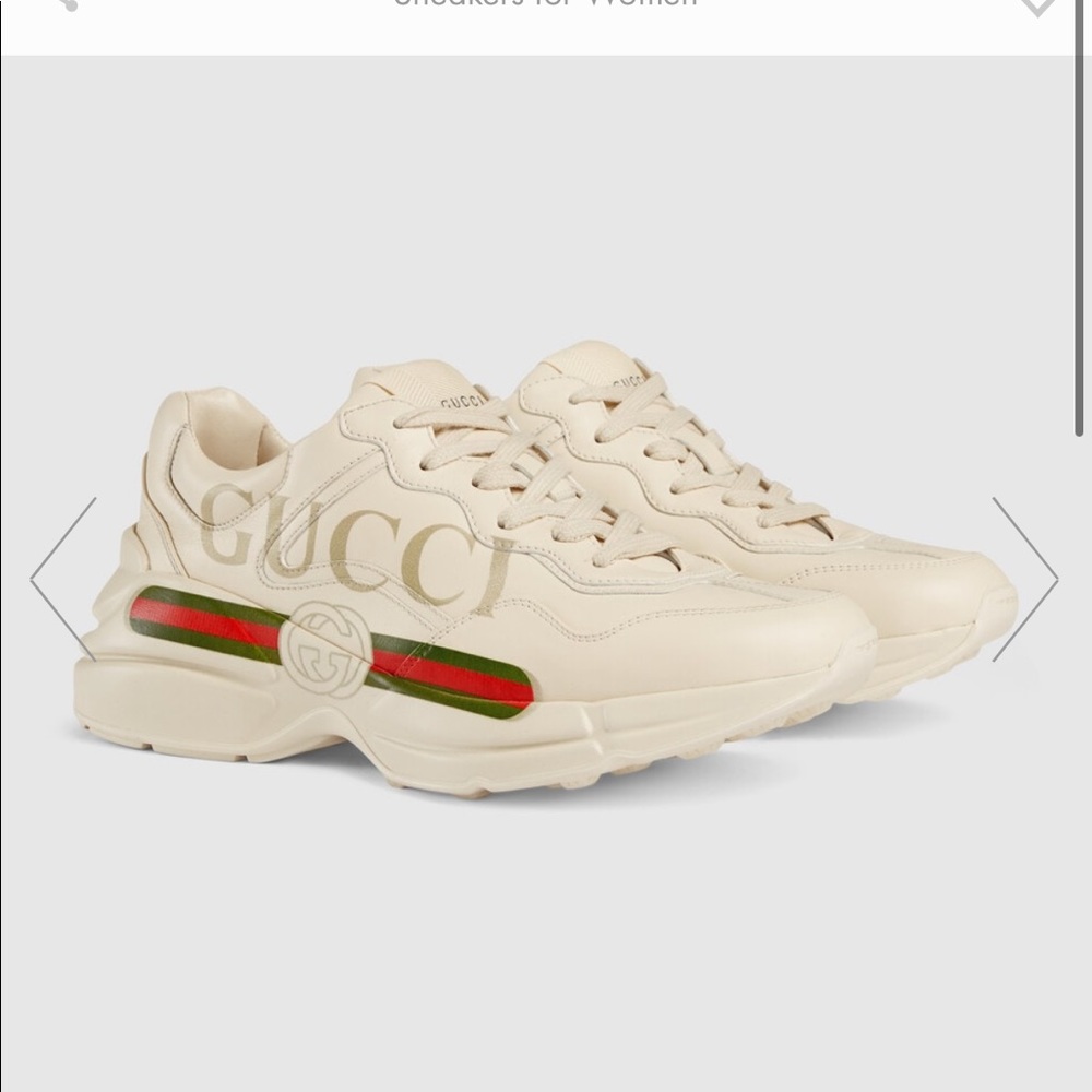 Gucci Rhyton Gucci logo leather sneaker